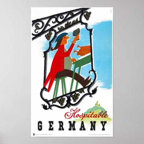 Germany Vintage Travel Poster Restored