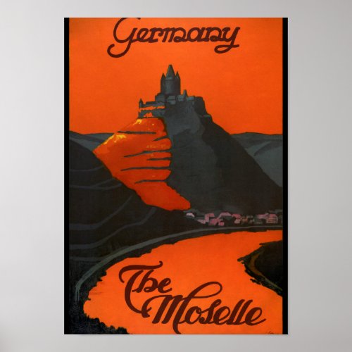 Germany Vintage Travel Poster Restored