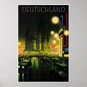 Germany Vintage Travel Poster Restored