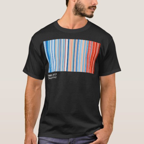 Germany Warming Stripes Climate Change T_Shirt