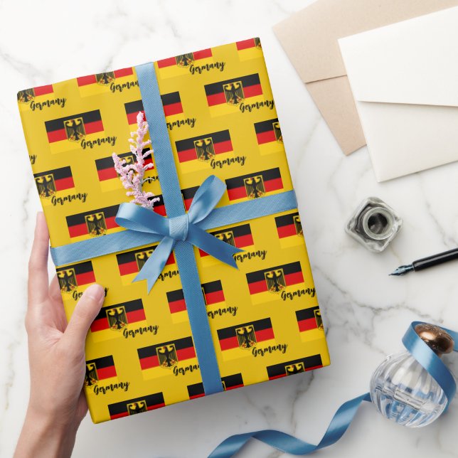 Germany Wrapping Paper, German Flag patriotic Paper (Gifting)