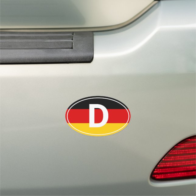 GermanyCar Magnet - D sticker /German flag (In Situ)