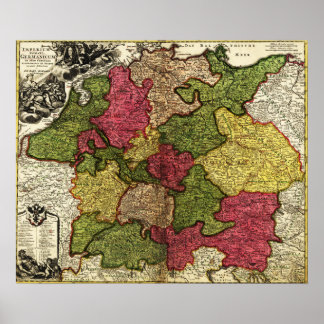 GermanyPanoramic MapGermany Poster