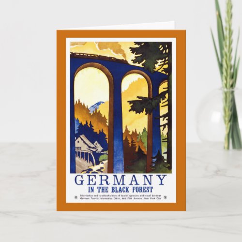 Germanys Black Forest Vintage Travel Poster Holiday Card