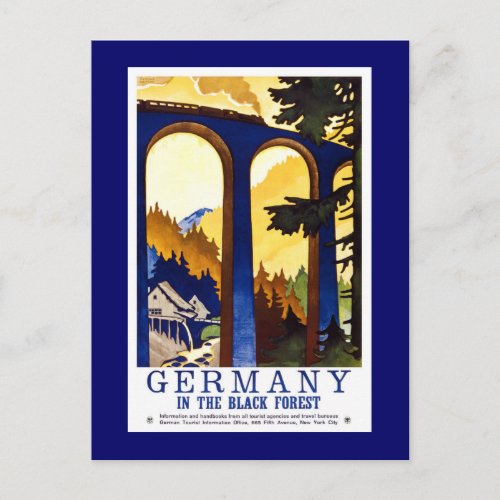 Germanys Black Forest Vintage Travel Poster Postcard