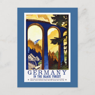 Germany's Black Forest Vintage Travel Poster Postcard