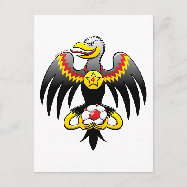 Germany's Eagle Soccer Champion Postcard (Front)