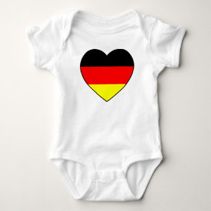 "Germany's Heart" Babybody Bio Football World Cup Baby Bodysuit