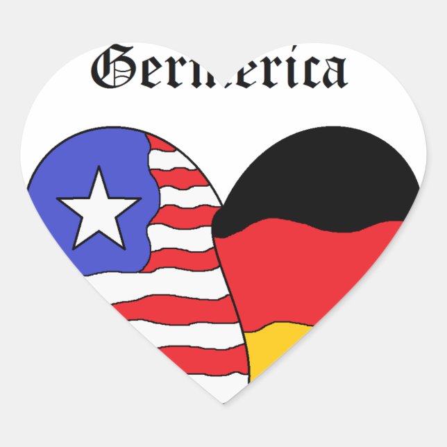 Germerica Heart Sticker (Front)