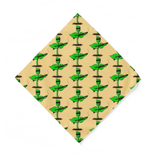 Germinator cyborg plant funny cartoon  bandana (Front)