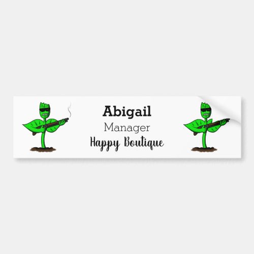 Germinator cyborg plant funny cartoon  bumper sticker