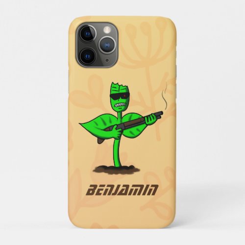 Germinator cyborg plant funny cartoon iPhone 11 pro case