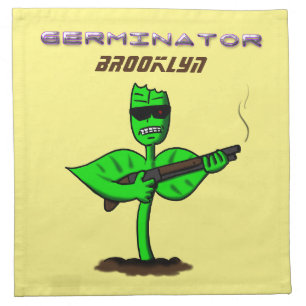 Germinator cyborg plant funny cartoon cloth napkin