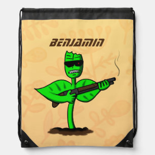 Germinator cyborg plant funny cartoon drawstring bag