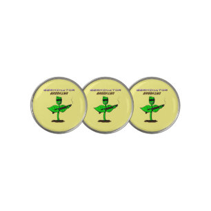 Germinator cyborg plant funny cartoon golf ball marker