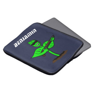 Germinator cyborg plant funny cartoon laptop sleeve