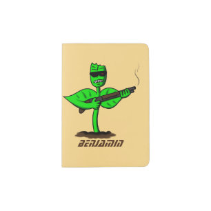 Germinator cyborg plant funny cartoon passport holder