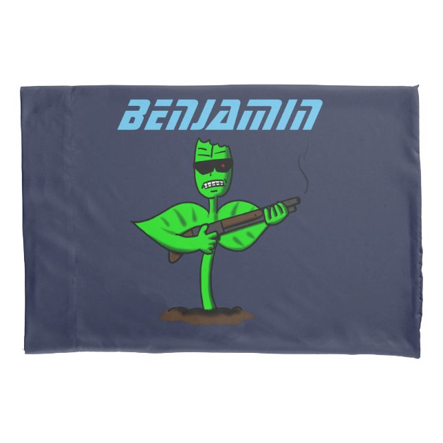 Germinator cyborg plant funny cartoon pillow case (Front)