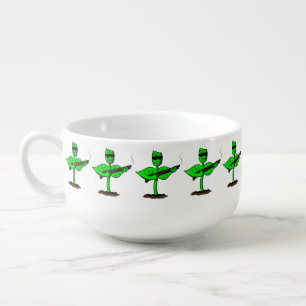 Germinator cyborg plant funny cartoon soup mug