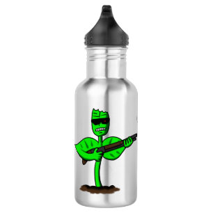 Germinator cyborg plant funny cartoon stainless steel water bottle