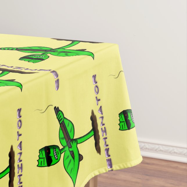 Germinator cyborg plant funny cartoon tablecloth (In Situ)