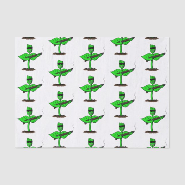 Germinator cyborg plant funny cartoon tissue paper (Front)