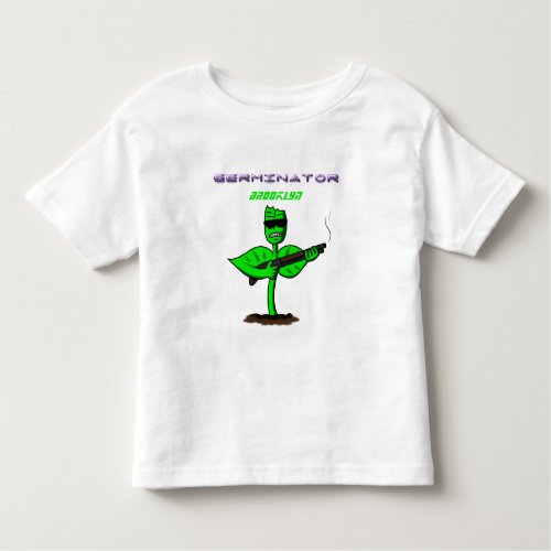 Germinator cyborg plant funny cartoon  toddler t_shirt