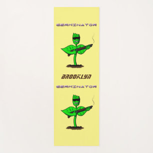 Germinator cyborg plant funny cartoon yoga mat