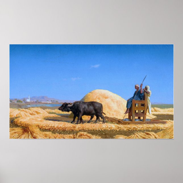 Gérôme - The Grain Threshers Of Egypt Poster (Front)
