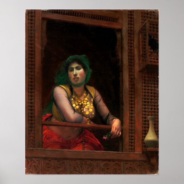 Gérôme - Woman At A Balcony Poster (Front)