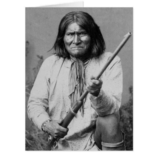 GEROMINO NATIVE AMERICAN INDIAN FATHER'S DAY BIG  CARD (Front)