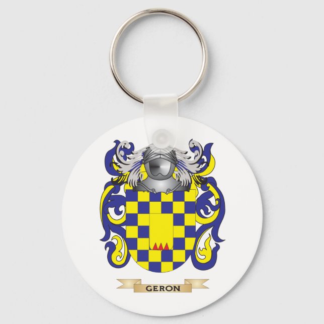 Geron Coat of Arms (Family Crest) Keychain (Front)