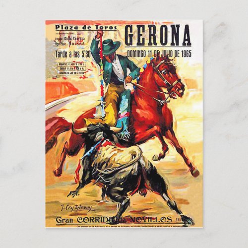 Gerona Bullfighting Spain Corridavintage travel Postcard