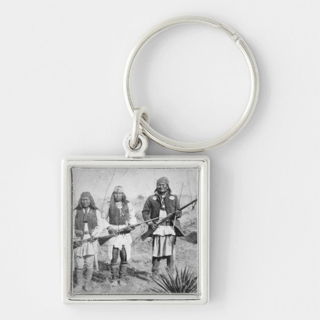 Geronimo and three of his Apache warriors, 1886 (b Keychain (Front)