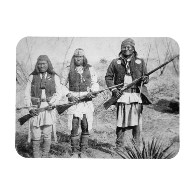 Geronimo and three of his Apache warriors, 1886 (b Magnet (Horizontal)