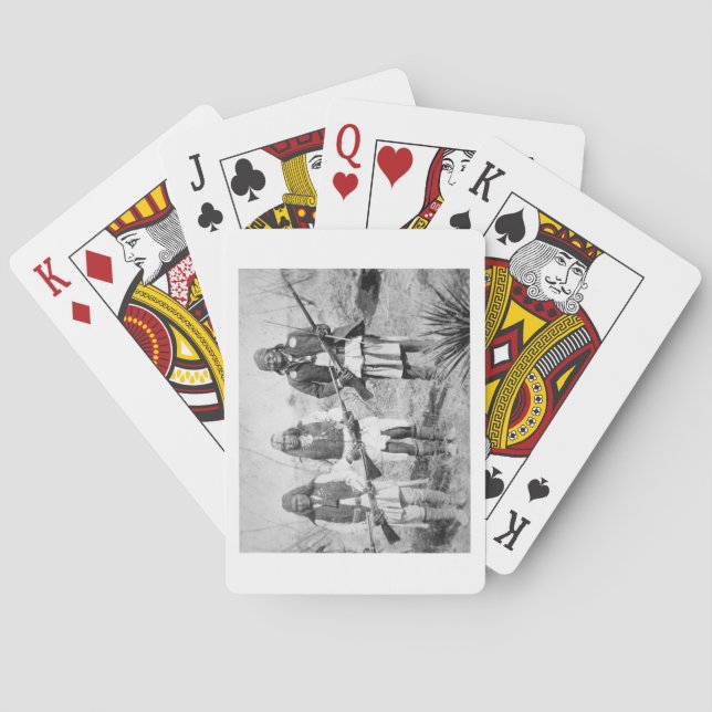 Geronimo and three of his Apache warriors, 1886 (b Poker Cards (Back)