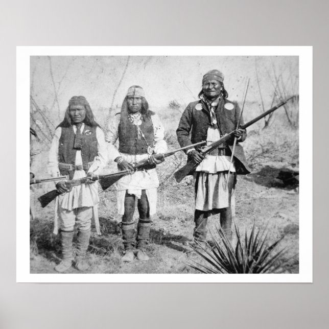 Geronimo and three of his Apache warriors, 1886 (b Poster (Front)