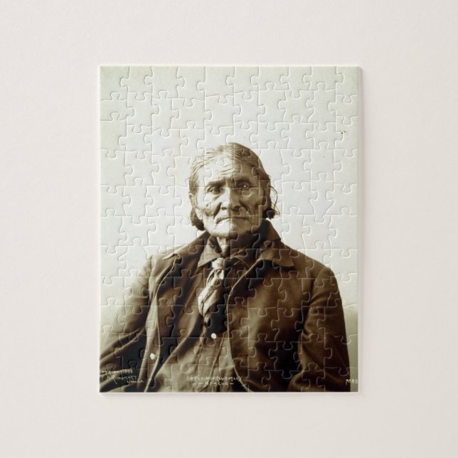 Geronimo (Guiyatle) Apache Native American Indian Jigsaw Puzzle (Vertical)