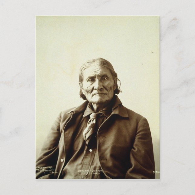 Geronimo (Guiyatle) Apache Native American Indian Postcard (Front)
