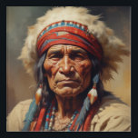 Geronimo Indian Chief Warrior Portrait Acrylic Print<br><div class="desc">İndian American Chiefs Art Collection</div>