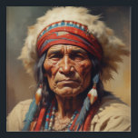 Geronimo Indian Chief Warrior Portrait Acrylic Print<br><div class="desc">İndian American Chiefs Art Collection</div>