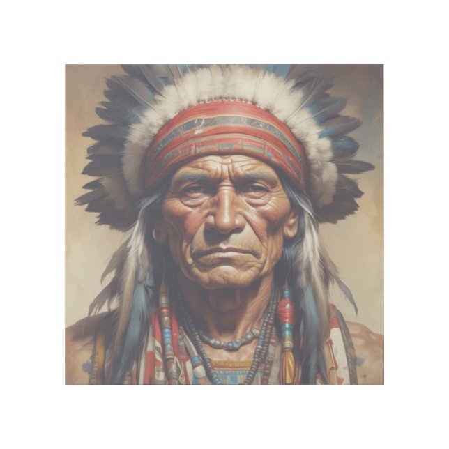 Geronimo Indian Chief Warrior Portrait Gallery Wrap (Front)