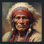 Geronimo Indian Chief Warrior Portrait Poster<br><div class="desc">İndian American Chiefs Art Collection</div>