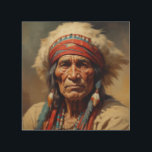 Geronimo Indian Chief Warrior Portrait Wood Wall Art<br><div class="desc">İndian American Chiefs Art Collection</div>