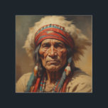 Geronimo Indian Chief Warrior Portrait Wood Wall Art<br><div class="desc">İndian American Chiefs Art Collection</div>