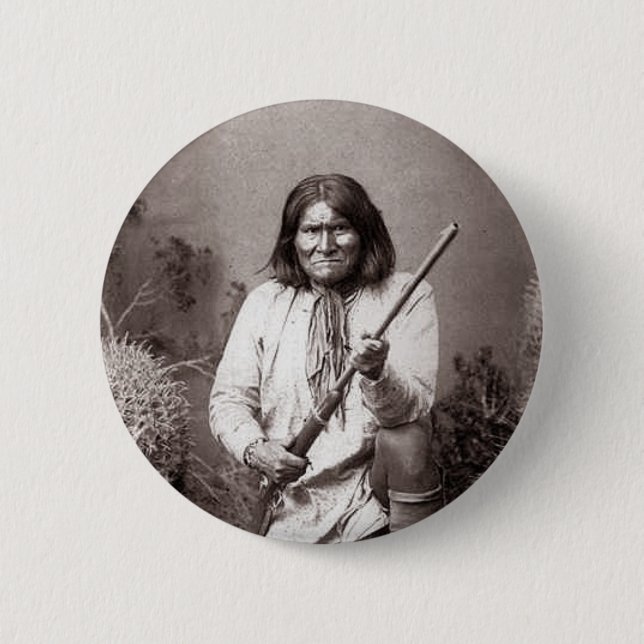 Geronimo - Vintage Pinback Button (Front)