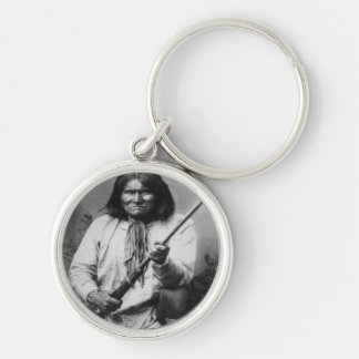 'Geronimo with Gun at the Ready' Keychain