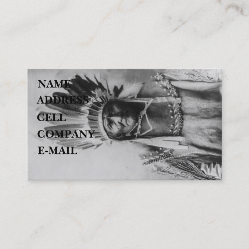 'Geronimo with Headdress' Business Card Templates