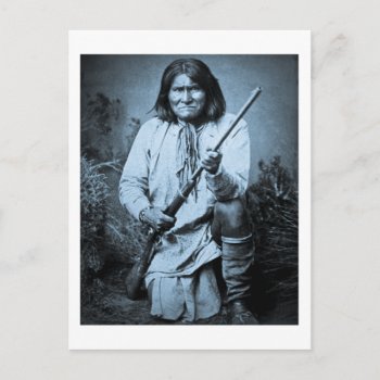 Geronimo With Rifle 1886 Postcard by scenesfromthepast at Zazzle