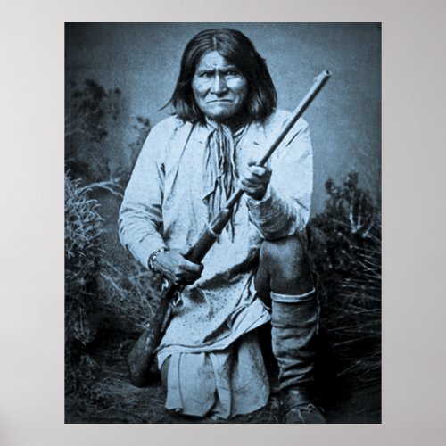Geronimo with Rifle 1886 Poster